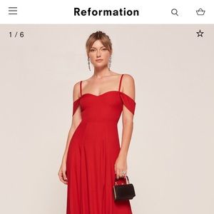 Poppy Dress by Reformation in Poinsetta, NWOT
